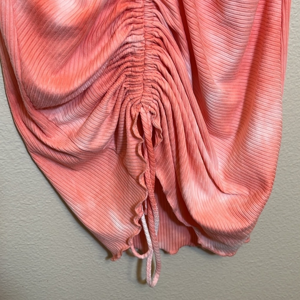 21 Saints Tie Dye Cinch Summer Short Sleeve Dress - Picture 6 of 9